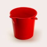 Cubo plástico redondo 15 l rojo (1 uds)
