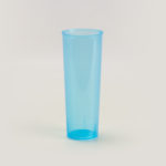 Vaso de tubo plástico azúl (500 uds)