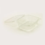 Tarrina de plástico con tapa y bisagra 1000 ml (50 uds)